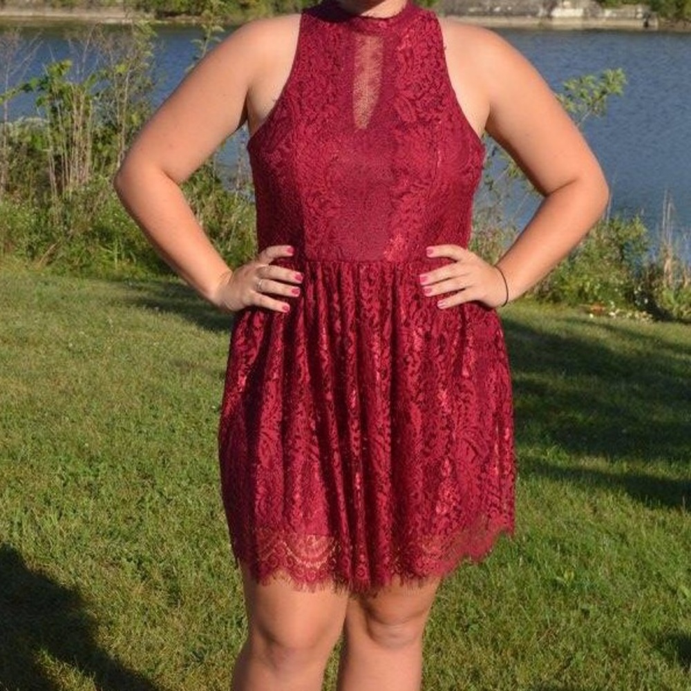 Maroon homecoming dress